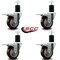 Service Caster 3.5'' Maroon Poly Swivel 1-3/4'' Expanding Stem Caster Set Total Lock Brake, 4PK SCC-EXTTL20S3514-PPUB-MRN-134-4 - alternate 3
